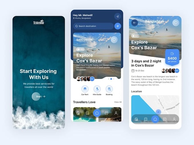 design modern mobile app ui design
