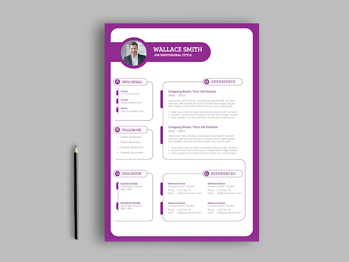 create professional and modern CV design in 5 hours