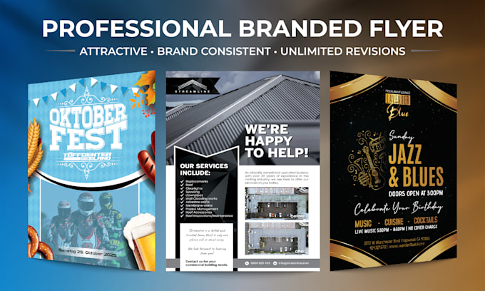 design a professional branded flyer for your business or event