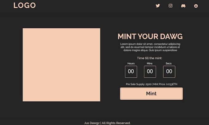 create nft minting website and smart contract