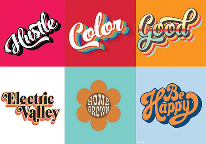 design custom hand lettering, script font, retro typography