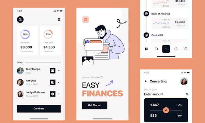 mobile app ui design, web app UI UX design, wireframe, prototype