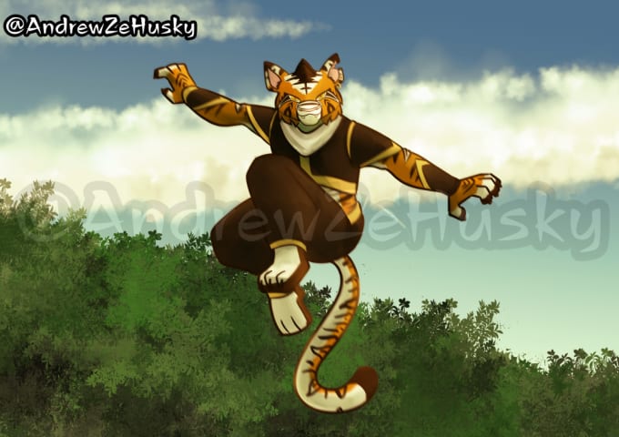 create a furry kung fu panda character for you