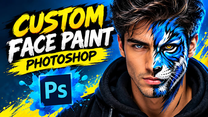 add custom face paint to your photo in photoshop