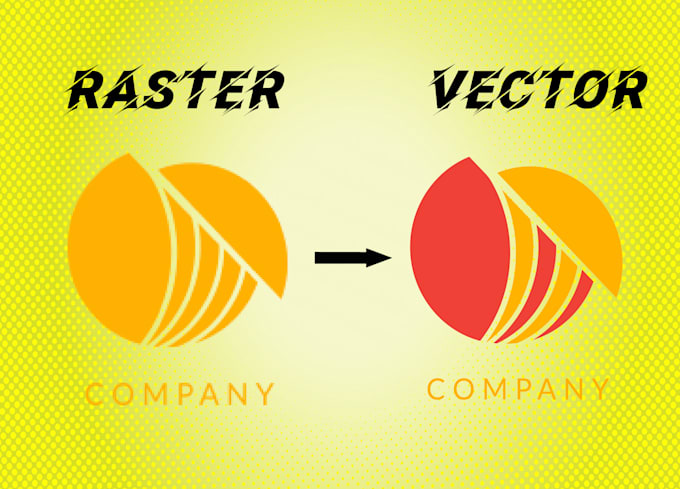 do manual vector tracing, convert raster to vector, logo
