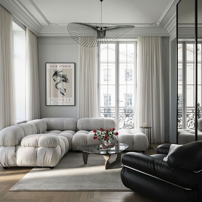 create interior design, 3d renders in 3ds max