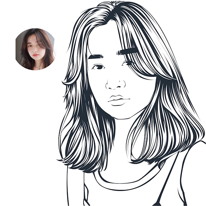 create vector art black and white from your photo