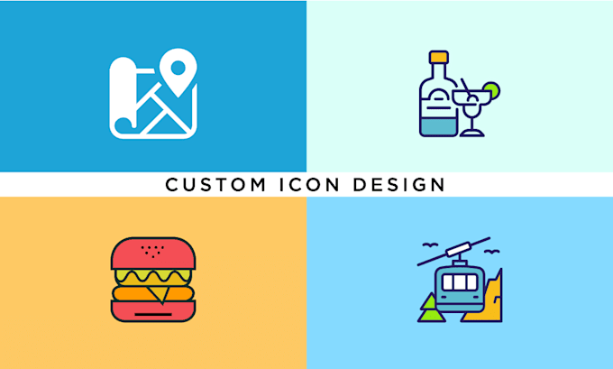 design unique icon,simple and mordern icon set