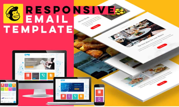 design mailchimp email template and mailchimp campaign setup