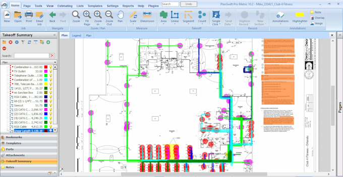 do low voltage, fire alarm, security takeoff and cost estimation