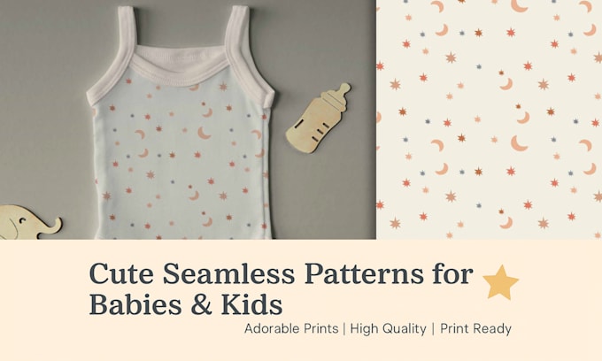 design adorable seamless patterns for babies and kids