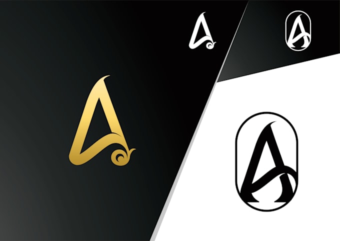 do minimalist monochrome initial logo designs for you
