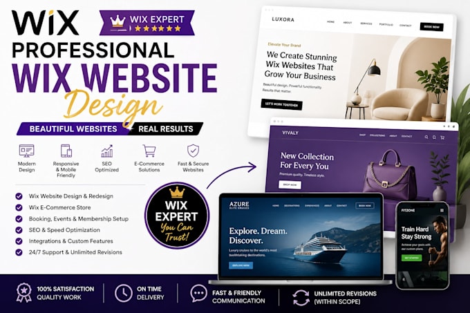 design or redesign wix website, wix online store, wix studio website development