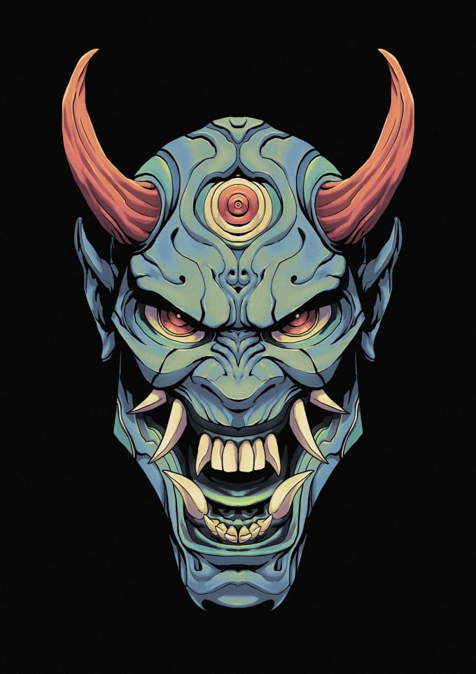 make oni mask design for you