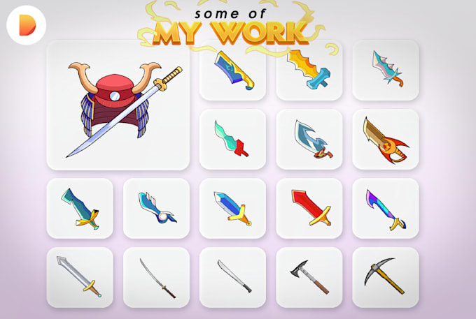 design you weapon assets for your game character