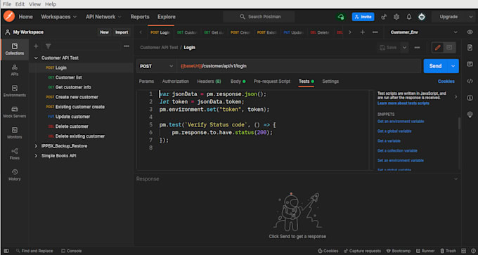 do API manual and automation testing using postman, playwright