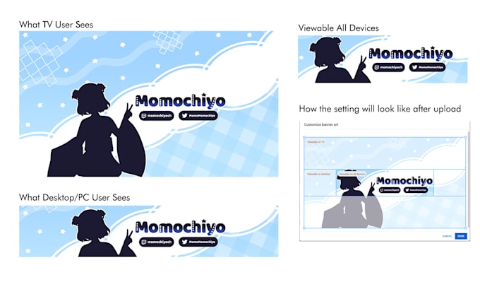 design youtube or twitch or vtuber profile picture for you