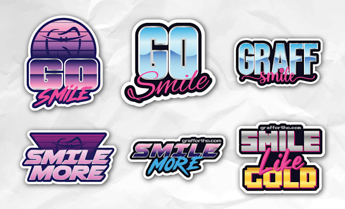 design custom typography stickers for merch and print on demand
