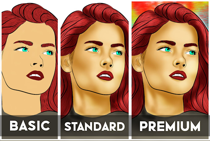 convert and redraw your photo to digital art illustration