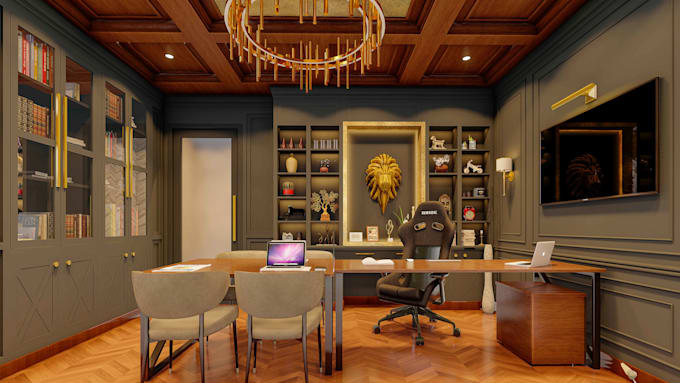 render modern 3d interiors in high quality for real estate or architects