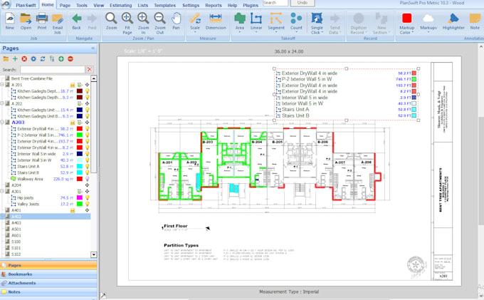 do drywall takeoff and cost estimation by planswift