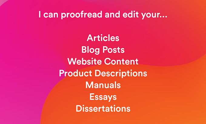 professionally proofread and edit your english document