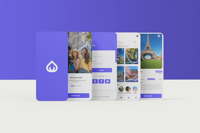 create modern figma mobile app UI UX design with app store screenshots
