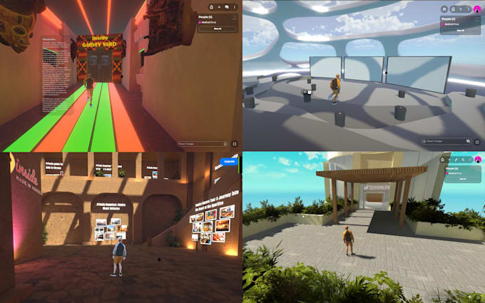 create 3d environments, spatial io, decentraland, sandbox, roblox, metaverse