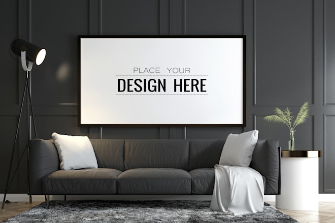 create canvas wall art 3d mockups designs