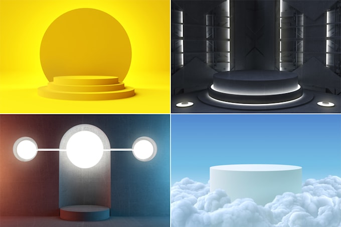 render 3d background stand, podium, pedestal