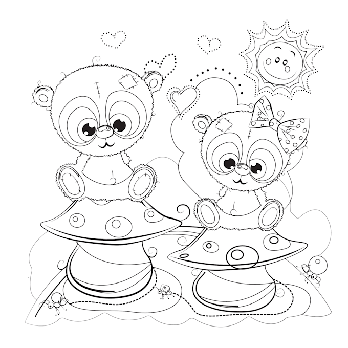 draw and design coloring page for kids
