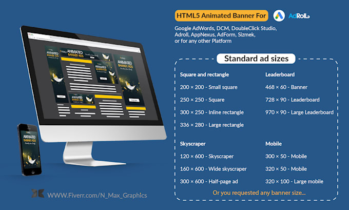 design animated HTML5 banner ads