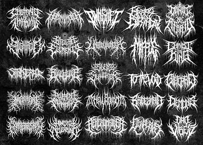create a death metal, slam, and brutal logo for you