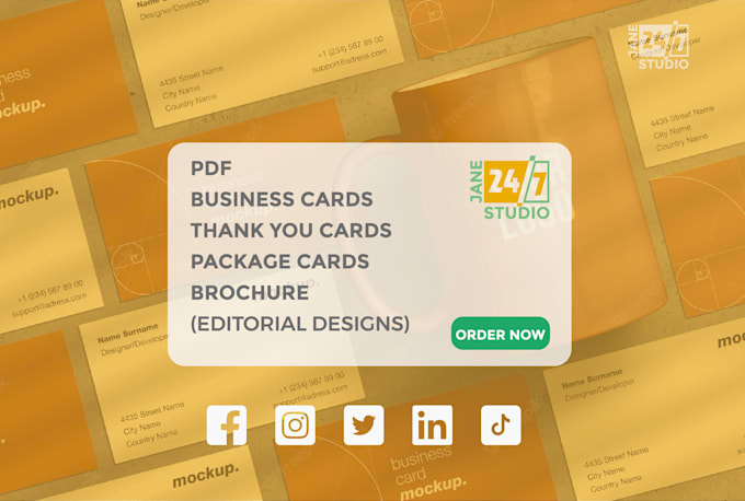 create stationery design, business card, product catalog