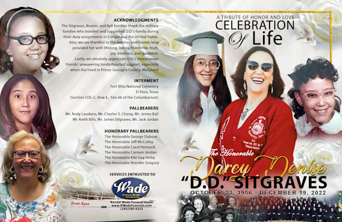 design premium funeral program, obituary in 3hrs