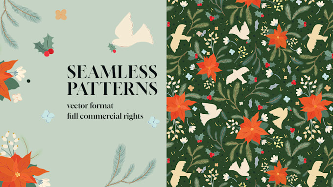 create a unique hand drawn vector pattern design
