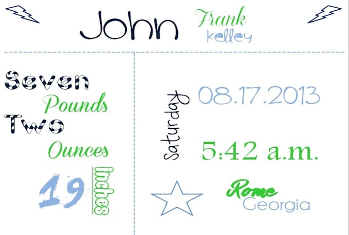create a custom digital birth announcement