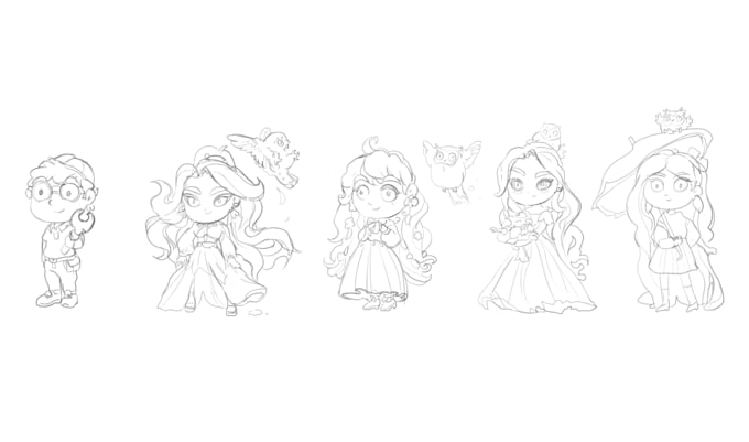 create 2d character design concept