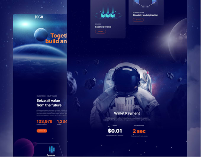 design crypto,nft website app UI UX