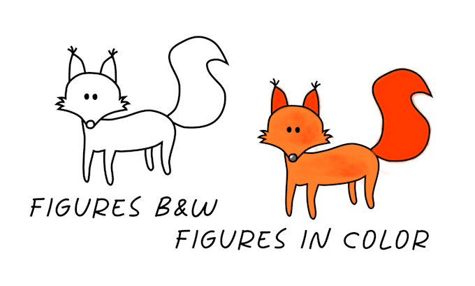 draw desired vector pictures in color or black and white
