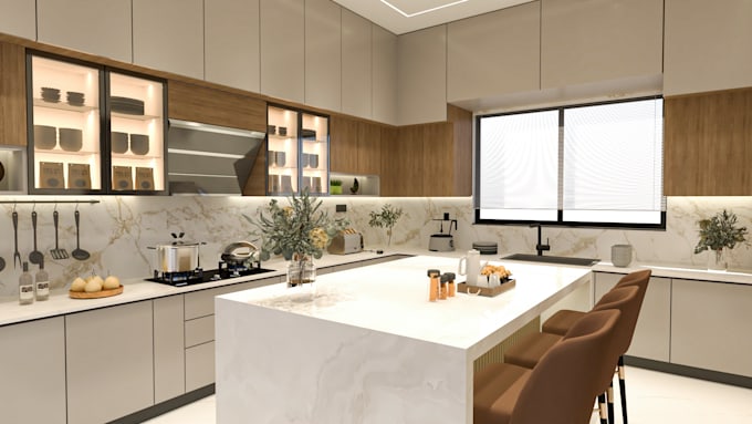 do interior design sketchup modelling and 3d renderings