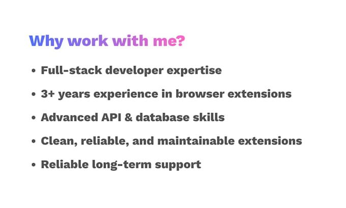 develop or fix chrome extension