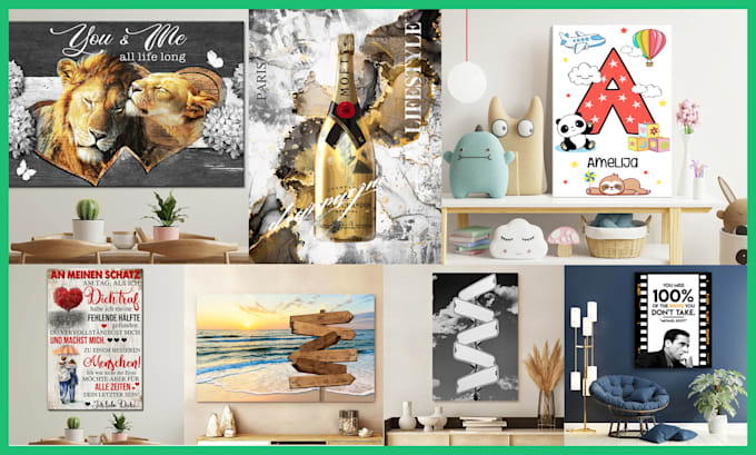 create beautiful canvas  wall art design, poster, flyer