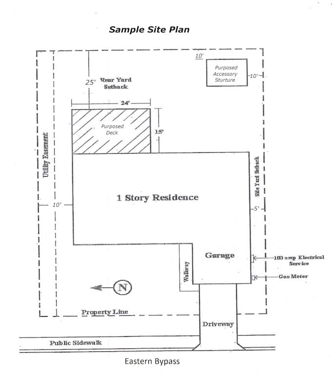 Create your plot plan, property site plan for permit by Akgofpcl01 | Fiverr