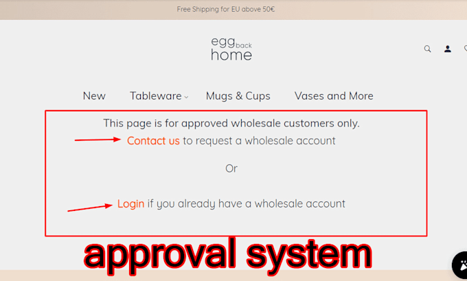 create wholesale area in shopify basic plan by coding manually