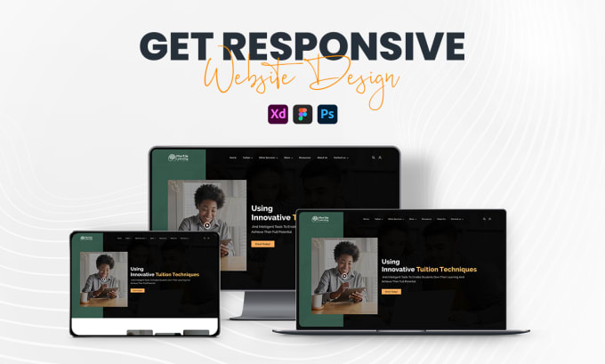 design your website pages in figma, xd and photoshop