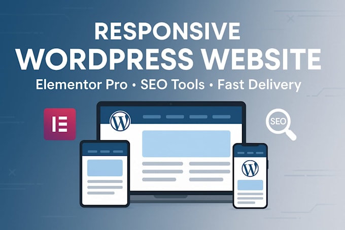 Design a responsive wordpress website using elementor pro and seo tools ...