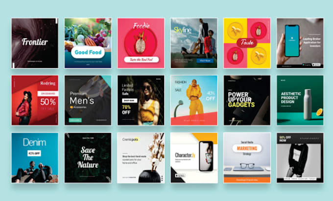 Design professional social media banner post creative ads by