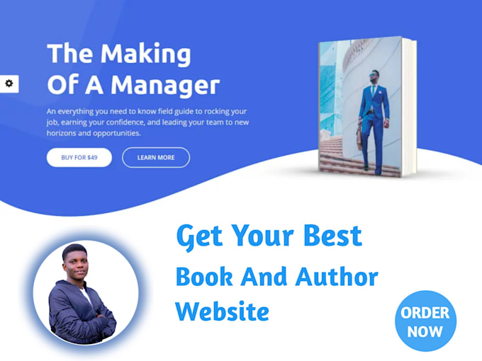 design beautiful book author website, ebook website, book launch website