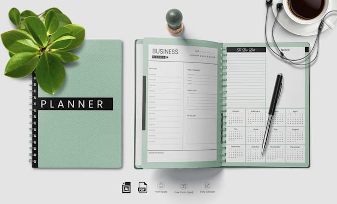 journal, workbook, agenda, goodnotes, expense tracker, and custom planner design